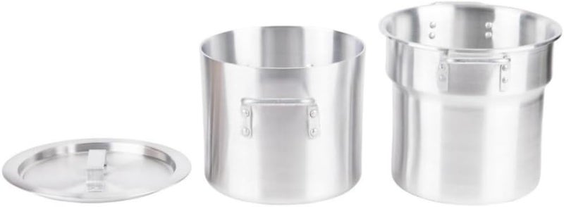 Soro Essentials - 8 Qt. Aluminum Double Boiler Pot with Lid- Steam Melting Stock Pot for Butter Chocolate Cheese Caramel Fondue Candy Dessert and Sauces - Image 4